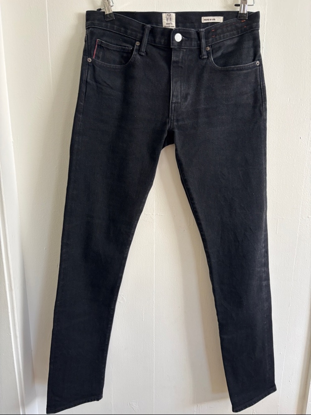 HIROSHI KATO The Pen Slim Fit Men's Black Jeans 31 Made in the USA
